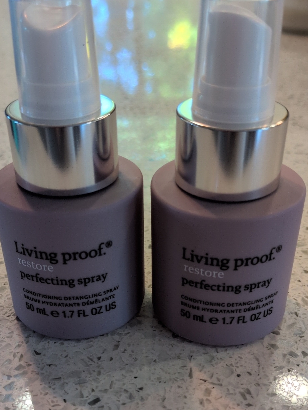 Living proof Restore Perfecting Spray — Lavender Purple Pump Bottles Qty 2